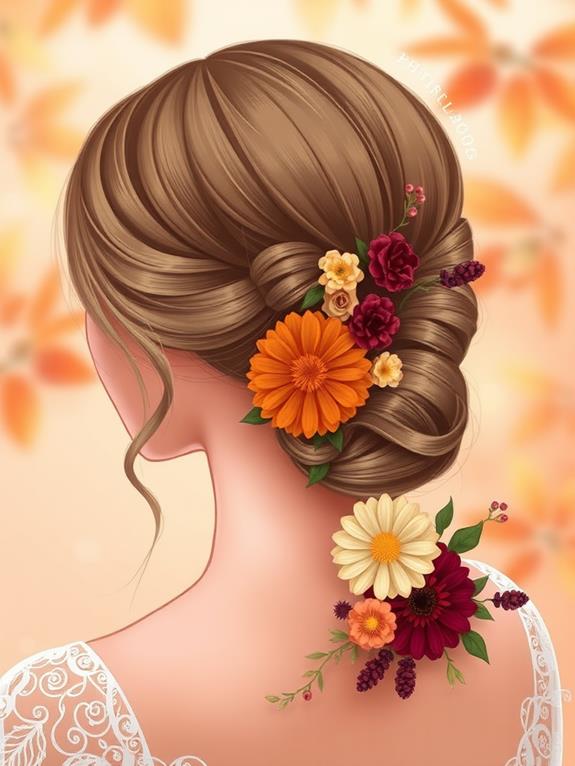 floral updo hair accessories